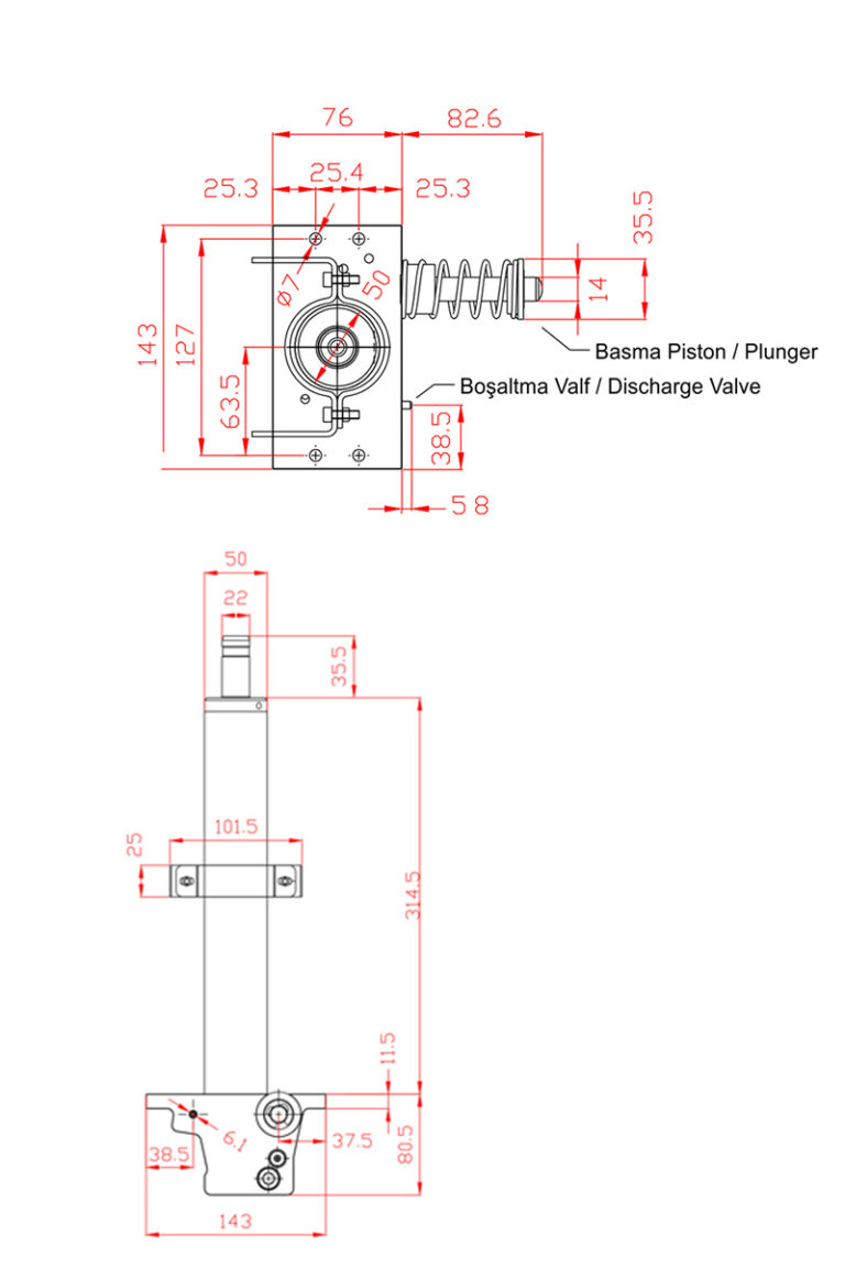 Hydraulic Pump Vertical For Hospital BedMade in TurkeyBest Value