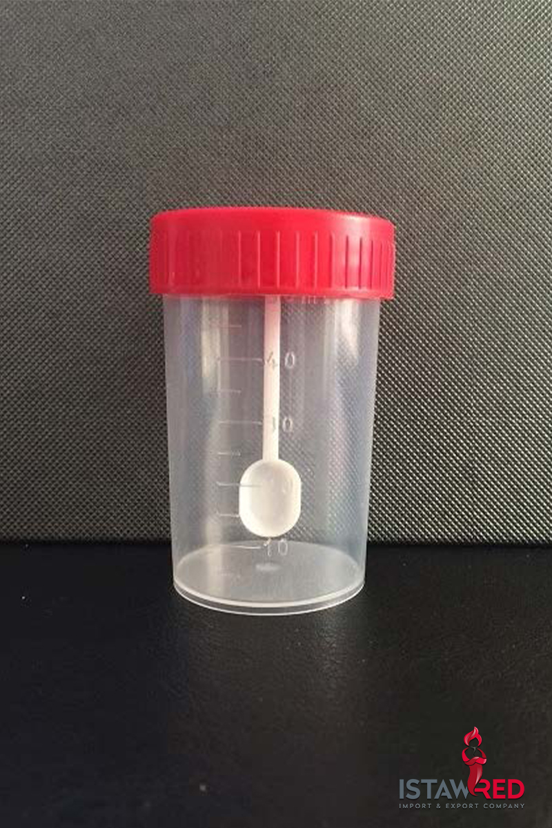 Stool Collection Container with Spoon 60 ml-Made in Turkey-Best  Value-Istawred Medical